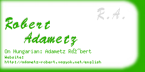 robert adametz business card